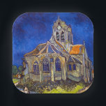 Assiettes En Carton Vincent van Gogh - L'église d'Auvers<br><div class="desc">L'église d'Auvers / l'Eglise à Auvers-sur-oise par Vincent Van Gogh en 1890</div>