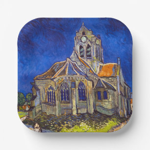 Assiettes En Carton Vincent van Gogh - L'église d'Auvers-sur-Oise