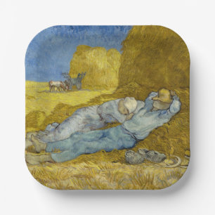 Assiettes En Carton Vincent Van Gogh - Midi, repos du travail / La Sie