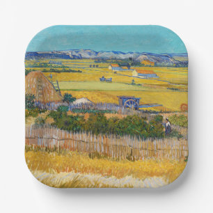 Assiettes En Carton Vincent van Gogh - Moisson à La Crau