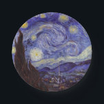 Assiettes En Carton Vincent Van Gogh Starry Nuit Vintage Art<br><div class="desc">Vincent van Gogh Starry Night Art Peinture Starry Night est un tableau de l'artiste post-impressionniste néerlandais Vincent van Gogh. Le ciel bleu de la nuit est rempli de nuages tourbillonnants, d'étoiles et d'une lune brillante croissant. La Nuit étoilée est la seule nocturne de la série de vues depuis la fenêtre...</div>