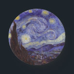 Assiettes En Carton Vincent Van Gogh Starry Nuit Vintage Art<br><div class="desc">Vincent van Gogh Starry Night Art Peinture Starry Night est un tableau de l'artiste post-impressionniste néerlandais Vincent van Gogh. Le ciel bleu de la nuit est rempli de nuages tourbillonnants, d'étoiles et d'une lune brillante croissant. La Nuit étoilée est la seule nocturne de la série de vues depuis la fenêtre...</div>