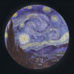 Assiettes En Carton Vincent Van Gogh Starry Nuit Vintage Art<br><div class="desc">Vincent van Gogh Starry Night Art Peinture Starry Night est un tableau de l'artiste post-impressionniste néerlandais Vincent van Gogh. Le ciel bleu de la nuit est rempli de nuages tourbillonnants, d'étoiles et d'une lune brillante croissant. La Nuit étoilée est la seule nocturne de la série de vues depuis la fenêtre...</div>