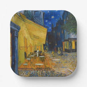 Assiettes En Carton Vincent van Gogh - Terrasse de café la nuit