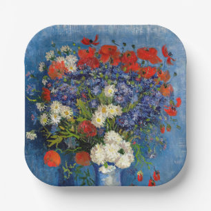 Assiettes En Carton Vincent van Gogh - Vase avec Cornflowers & Poppies