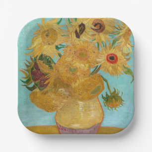 Assiettes En Carton Vincent Van Gogh - Vase avec douze tournesols