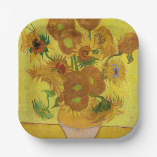 Assiettes En Carton Vincent van Gogh - Vase avec quinze tournesols
