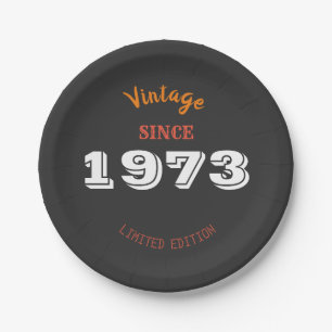 Assiettes En Carton Vintage 1973 édition limitée 53e anniversaire