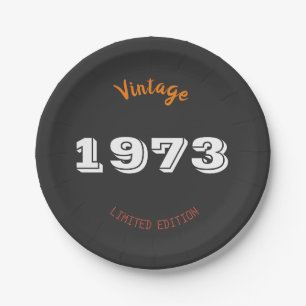 Assiettes En Carton Vintage 1973 édition limitée 53e anniversaire