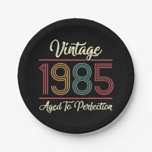 Assiettes En Carton Vintage 1985 40e anniversaire