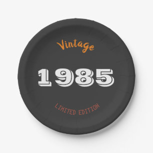 Assiettes En Carton Vintage 1985 édition limitée 40e cadeau d'annivers