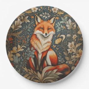 Assiettes En Carton Vintage assis Fox William Morris Inspiré Floral