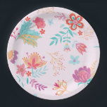 Assiettes En Carton Vintage Boho Chic Floral Plaque de papier d'annive<br><div class="desc">Célébrez cette journée spéciale avec ces charmantes Plaques Florales Roses. Avec de délicieuses fleurs dans une palette audacieuse et vibrante,  avec une touche de boho chic,  ces assiettes sont parfaites pour ajouter du charme à votre décor de fête.</div>