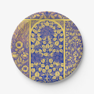 Assiettes En Carton Vintage Botanique Art Nouveau Motif