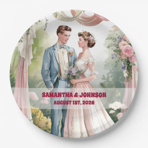 Assiettes En Carton Vintage classique Shabby Chic Mariage
