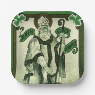 Assiettes En Carton Vintage - Erin Go Bragh - Salutations de la Saint-