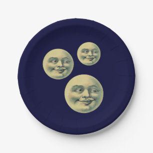 Assiettes En Carton Vintage Man in the Moon