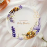 Assiettes En Carton Vintage Mommy to Bee Yellow Purple Baby Shower<br><div class="desc">Serve up sweetness with the Rustic "Mommy to Bee" Gender Neutral Baby Shower Paper Plates! These charming plates feature a delightful honeybee design, rustic wood textures, and soft wildflower accents, making them the perfect addition to a cozy, nature-inspired baby shower. The gentle, earthy tones and “Mommy to Bee” theme create...</div>