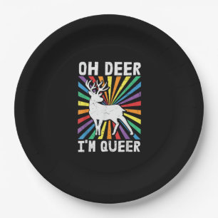 Assiettes En Carton Vintage Oh Cerf Je Suis Queer Fierté LGBT Gay Lesb