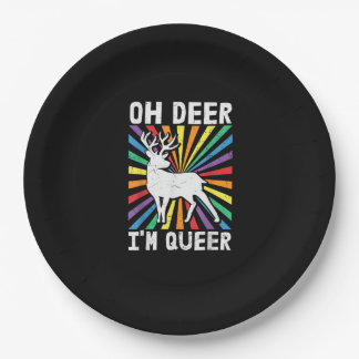 Assiettes En Carton Vintage Oh Deer I'm Queer Pride LGBT Gay Lesbian  