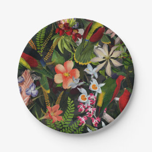 Assiettes En Carton Vintage Perrot Jungle 1 Motif