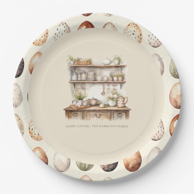 Assiettes En Carton Vintage Personalized Easter (Devant)