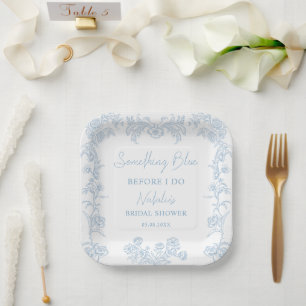 Assiettes En Carton Vintage Something Blue Before I Do Shower de Maria
