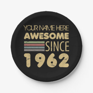 Assiettes En Carton Vintage stupéfiant 1962 60e anniversaire