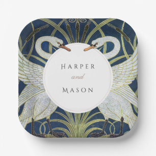 Assiettes En Carton Vintage Swan Love Mariage