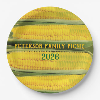 Assiettes En Carton Vintage Sweet Corn -personalized 