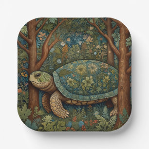 Assiettes En Carton Vintage tortue rétro bohème bohème bohème