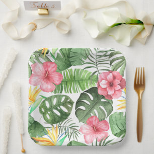 Assiettes En Carton Vintage tropical