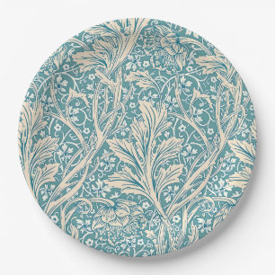 Assiettes En Carton Vintage William Morris Arcadia Floral Sans Couture