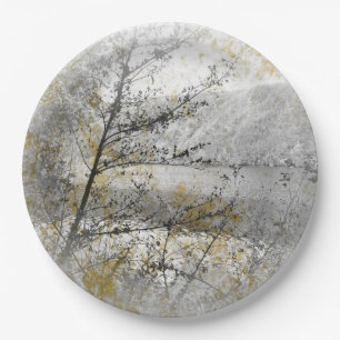 Assiettes En Carton Vintages souvenirs sur les rives du lac à l'automn