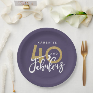 Assiettes En Carton violet 40 et fabuleuse fête d'anniversaire