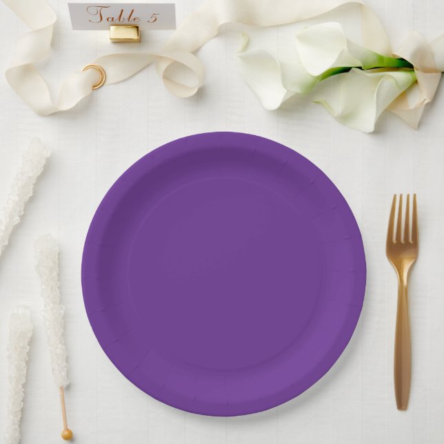 Assiettes En Carton Violet lilas uni (Mariage)