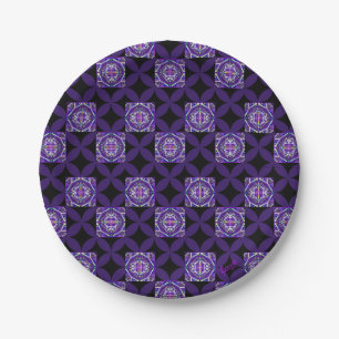 Assiettes En Carton Violet W3