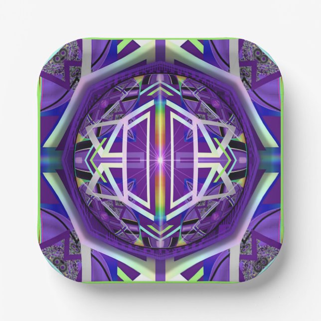 Assiettes En Carton Violet W3 (Recto)