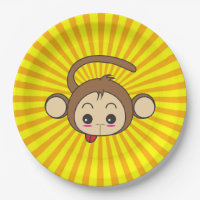 Visage de super singe sur Arrière - plan Sunburst