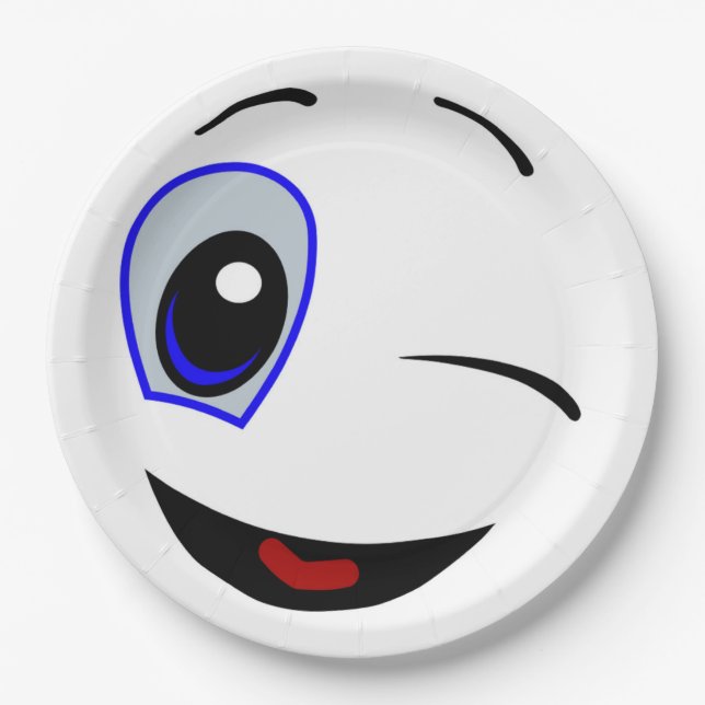 ASSIETTES EN CARTON VISAGE SOURIRE (Devant)