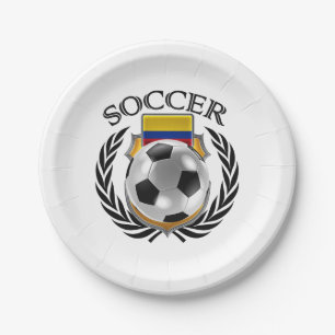 Assiettes En Carton Vitesse de fan du football 2016 de la Colombie