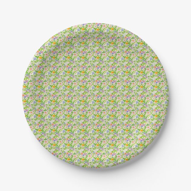Assiettes En Carton Vivons Comme des Fleurs (Devant)