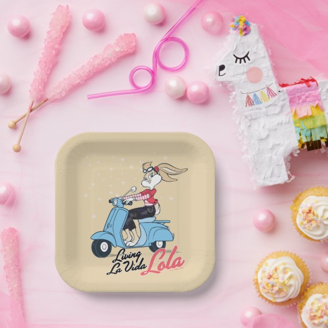 Assiettes En Carton Vivre La Vida Lola Scooter Graphic (Fête)