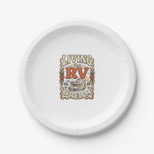 Assiettes En Carton Vivre le rêve de la caravane Conception de chemise