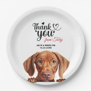 Assiettes En Carton Vizsla Chien Mariage Merci