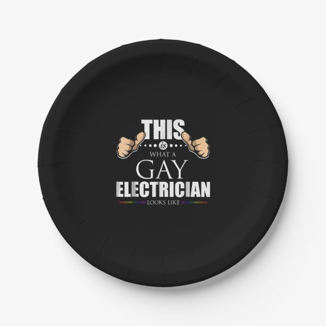 Assiettes En Carton Voici à quoi ressemble un électricien gay (Devant)