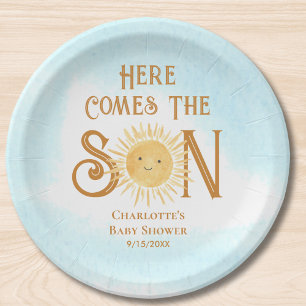 Assiettes En Carton Voici le Baby shower du fils