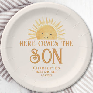 Assiettes En Carton Voici Le Baby shower Fils