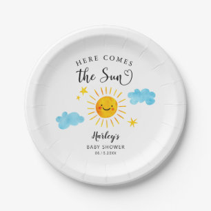 Assiettes En Carton Voici Le Baby shower Soleil Soleil