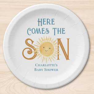 Assiettes En Carton Voici Le Baby shower Son